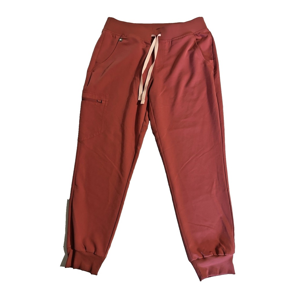 FIGS High Rise Zamora Jogger Scrub Pants Women's MP Pink Coral